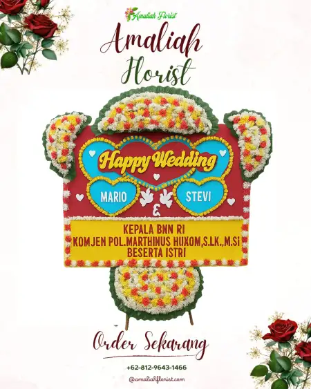 Papan Bunga Pernikahan Sunalari